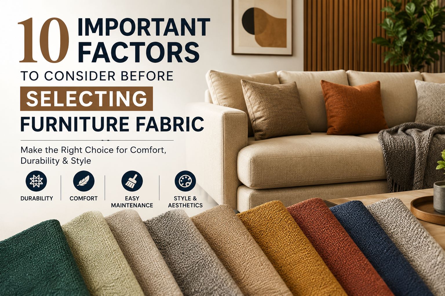 10 Important Factors to Consider Before Selecting Furniture Fabric